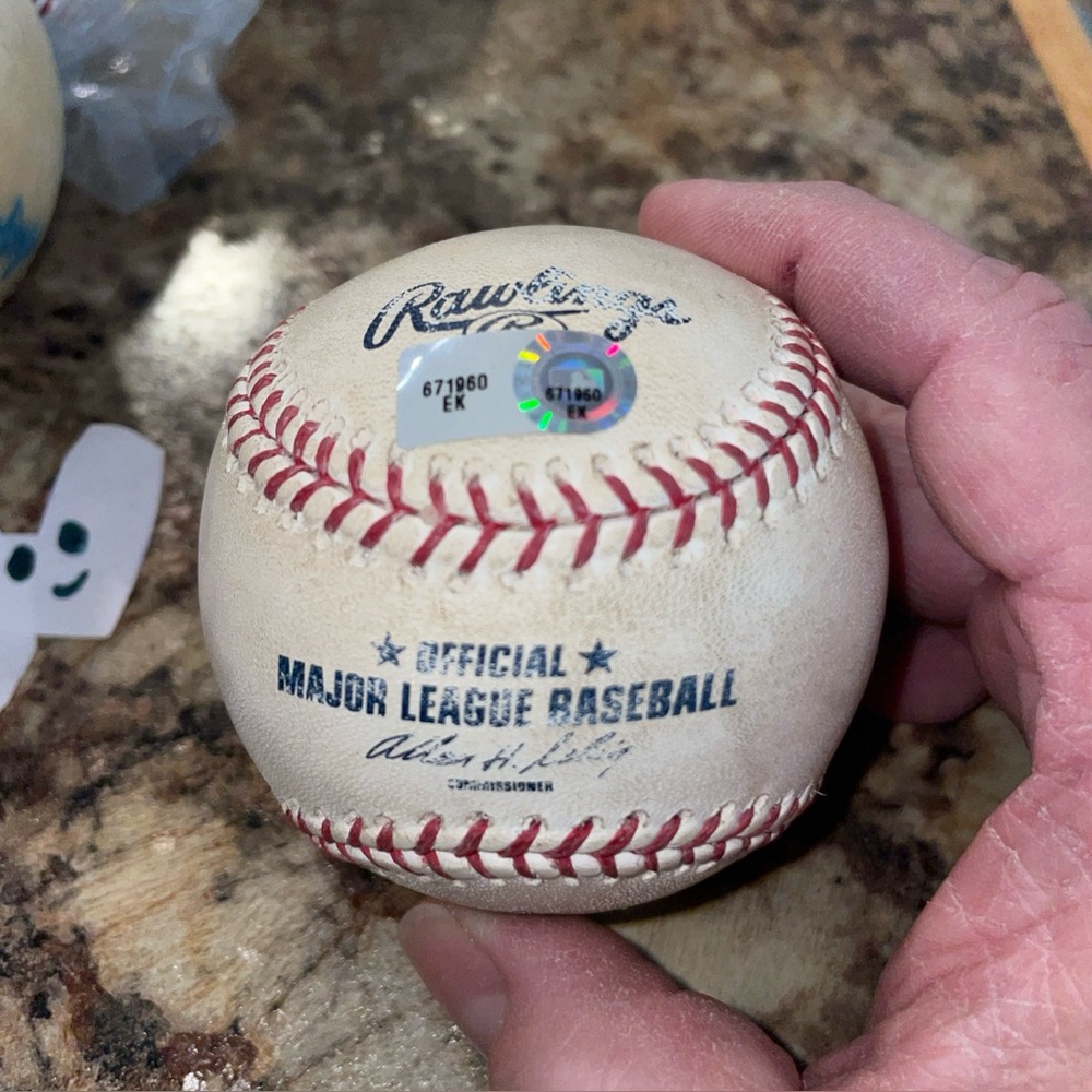 Charlie Blackmon Game Used Foul Ball 8/11/13 Rockies vs Pirates MLB COA J. Locke